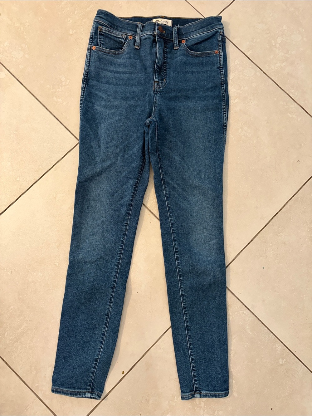 Madewell Skinny Jeans in Dark Blue Denim